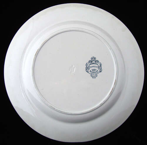 LARGE ENGLISH AESTHETIC TRANSFERWARE PLATE ~ BAMBOO 1885