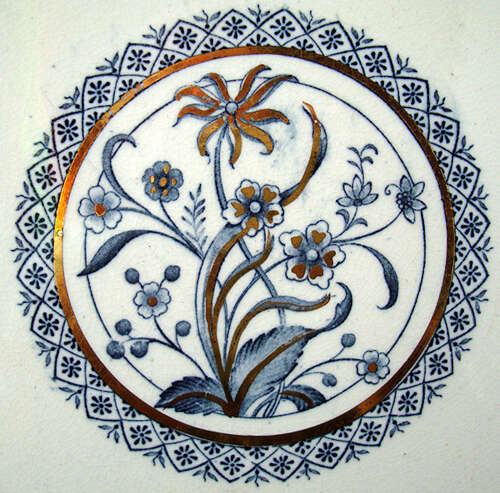 Large Antique Victorian Transfer Plate ~ NORMAN 1875
