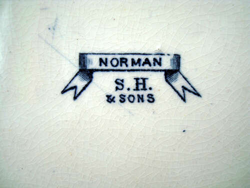 Large Antique Victorian Transfer Plate ~ NORMAN 1875