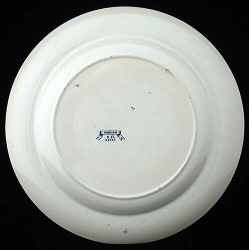 Large Antique Victorian Transfer Plate ~ NORMAN 1875