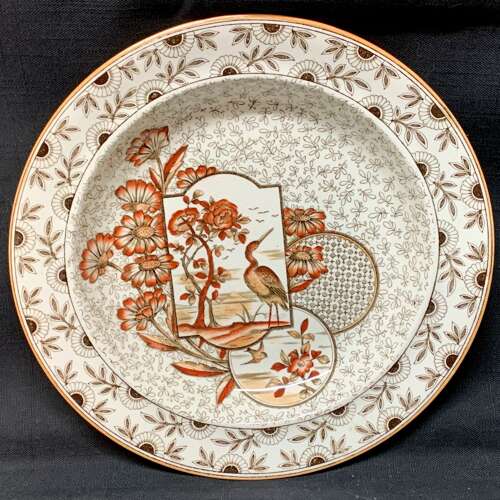 Hand Painted Victorian Soup Plate ~ Devonshire 1885