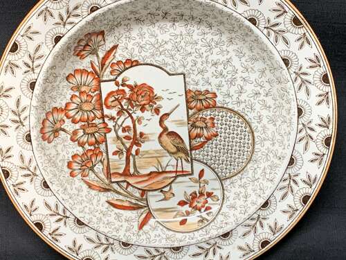 Hand Painted Victorian Soup Plate ~ Devonshire 1885