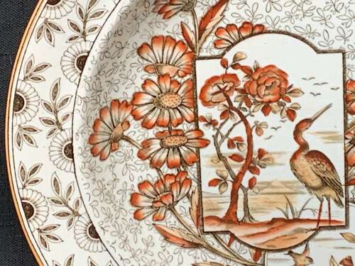 Hand Painted Victorian Soup Plate ~ Devonshire 1885
