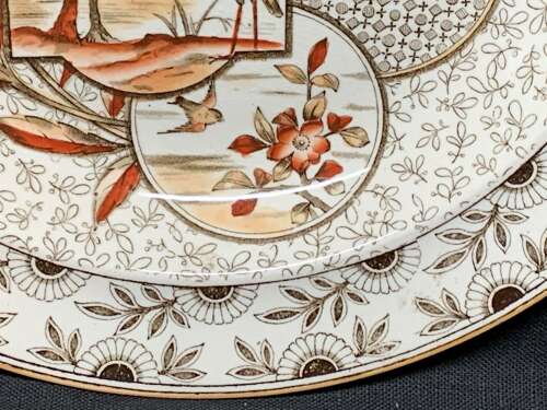 Hand Painted Victorian Soup Plate ~ Devonshire 1885