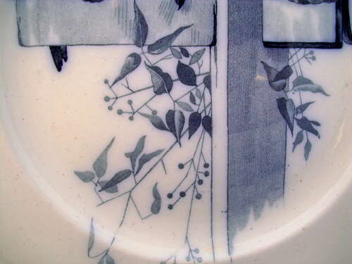 RARE Blue ORNITHOLOGY Plate ~ BIRDS 1870