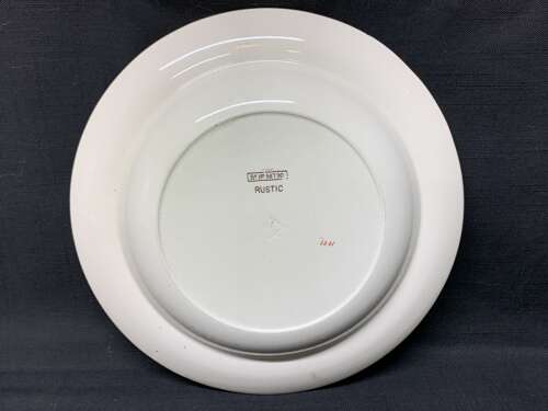 Polychrome BROWN TRANSFERWARE Bowl Plate ~ RUSTIC 1886
