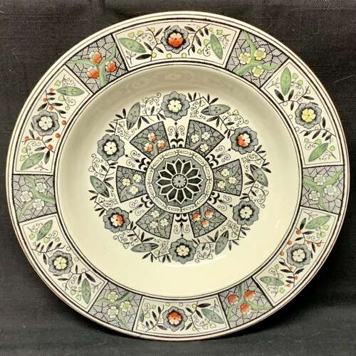 AESTHETIC MOVEMENT Staffordshire Bowl ~ Christopher Dresser 1885