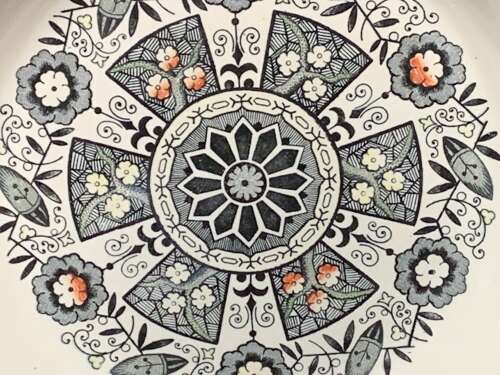 AESTHETIC MOVEMENT Staffordshire Bowl ~ Christopher Dresser 1885