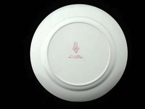 STAFFORDSHIRE Aesthetic Red Transferware Plate ~ Floris Ligna 1885