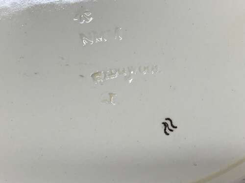 BROWN WEDGWOOD TRANSFERWARE FRUIT BOWL ~ SEAWEED 1883