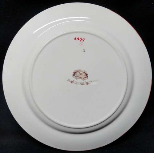 Antique Victorian Polychrome Brownware Plate ~ CYPRUS 1885