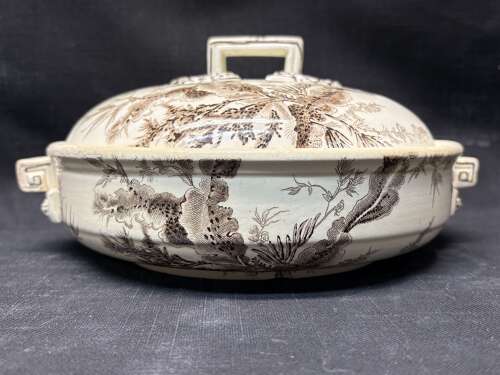 Superb Wedgwood Covered Rare Round Tureen ~ SEAWEED 1883